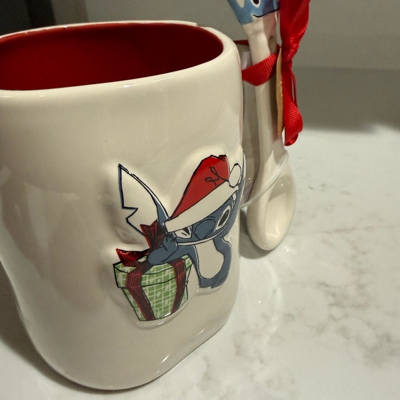 Rae Dunn x Disney “Stitch-mas Joy” Mug with Spoon - Picture 6 of 8